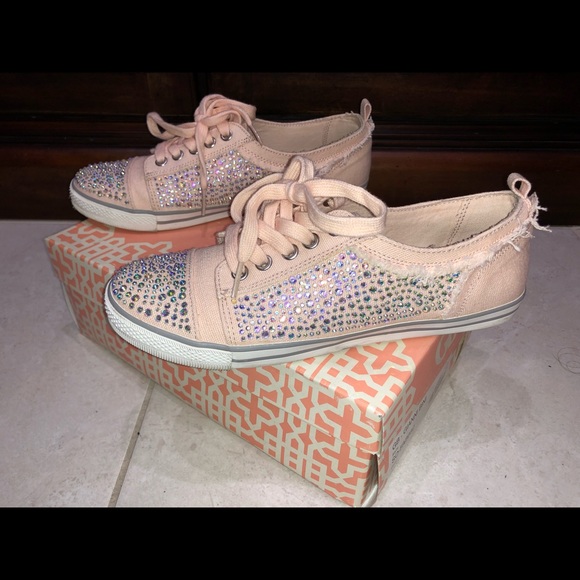 Gianni Bini Shoes - Gianni Bini dani pink rhinestone sneakers.